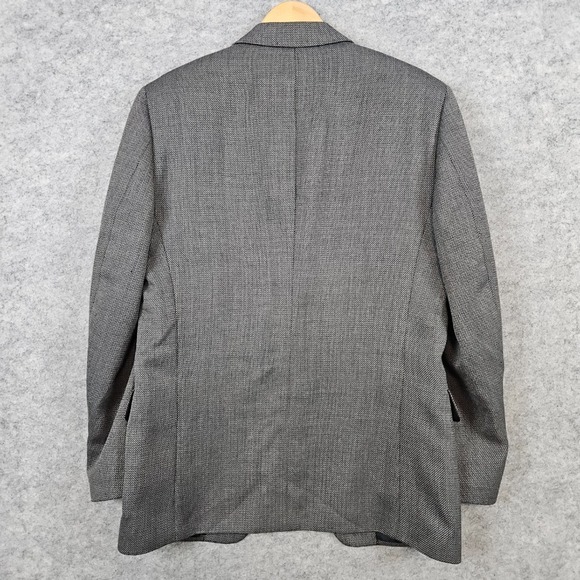 Versini Men's Blazer‎ Gray Nailhead Size 36R (ACTUAL 38R) Polyester/Wool Preppy - Picture 11 of 12
